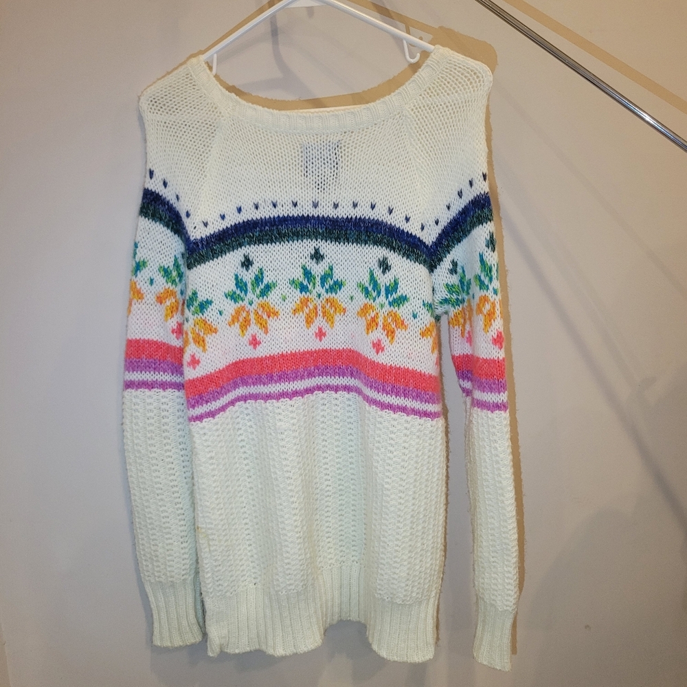 American Eagle outfitters Rainbow Fair Isle Jegging Sweater - Picture 3 of 4